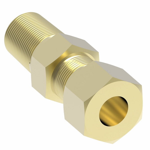 681X2 by Danfoss | SelfAlign Adapter | Male Connector | 1/8" Tube OD x 1/8" Male NPTF | Brass