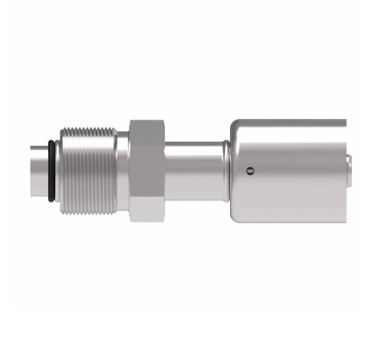 75712E-Z12 Weatherhead by Danfoss | 757 'E' Series | Male Bumped Tube O-Ring Swivel Crimp Fitting | -12 Male Bumped Tube O-Ring -08 Hose Barb | Steel