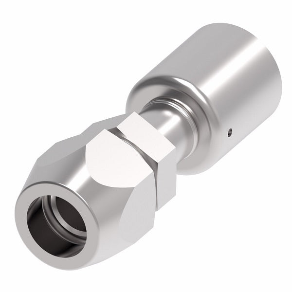 75706E-756 Weatherhead by Danfoss | 757 'E' Series | Male Rigid Compression (with Nut and Sleeve) Crimp Fitting | -06 Compression x -05 Hose Barb | Steel