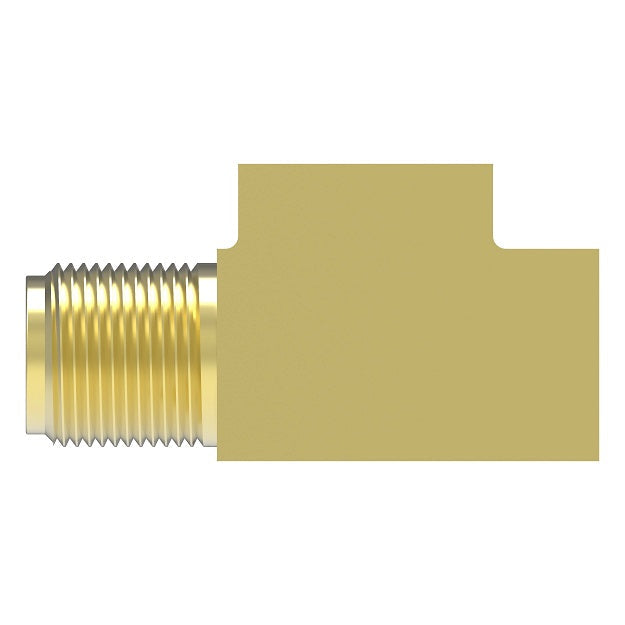 7898 by Danfoss | Hydraulic Brake Towed Trailer Brake Tee Adapter | 1/4" (7/16-24) Female Inverted x 1/4" (7/16-24) Female Inverted x 1/4" (7/16-24) Male Inverted | Brass