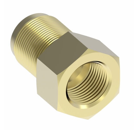 7912 by Danfoss | Hydraulic Brake Dual Master Cylinder Adapter | 5/16" Inverted Male x 3/16" (9/16-18) Inverted Female | Brass