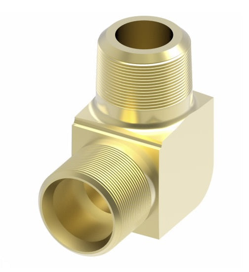 B1369X8 by Danfoss | Air Brake Adapter for Copper Tubing | Male Connector 90° Elbow (Body Only) | 1/2" Tube OD x 3/8" Male Pipe | Brass