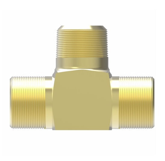 B1372X6X6X6 by Danfoss | Air Brake Adapter for Copper Tubing | Male Connector Branch Tee (Body Only) | 3/8" Tube OD x 3/8" Tube OD x 3/8" Male Pipe | Brass