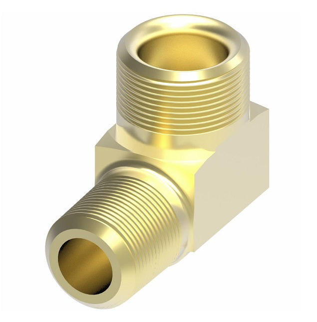 B69X6X2 by Danfoss | Compression Fitting | Male Connector 90° Elbow (Body Only) | 3/8" Tube OD x 1/8" Male NPTF | Brass