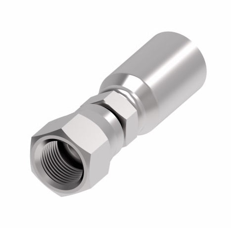04E-605 Weatherhead by Danfoss | Everflex E Series | Female 37° JIC Swivel Crimp Fitting | -05 Female 37° JIC x -04 Hose Barb | Steel Pack of 10