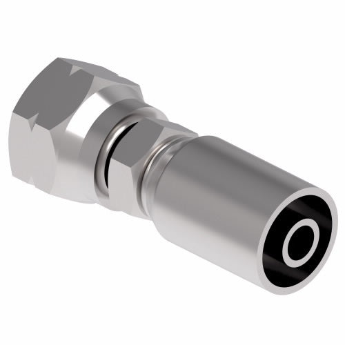 12E-412 Weatherhead by Danfoss | Everflex E Series | Female SAE 45° Swivel Crimp Fitting | -12 Female SAE 45° x -12 Hose Barb | Steel