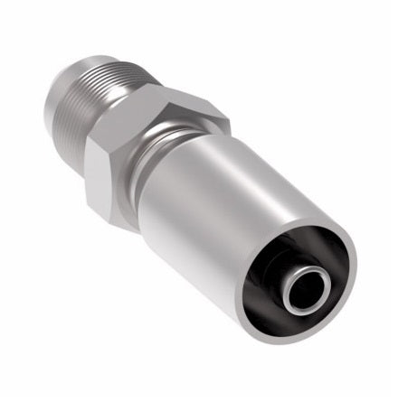 05E-505 Weatherhead by Danfoss | Everflex E Series | Male 37° JIC Rigid Crimp Fitting | -05 Male 37° JIC x -05 Hose Barb | Steel