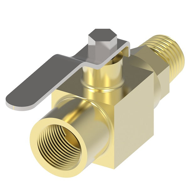 FF90588-04 by Danfoss | Ball Valve | Forged Body | 1/4" Male NPTF x 1/4" Female NPTF | Brass