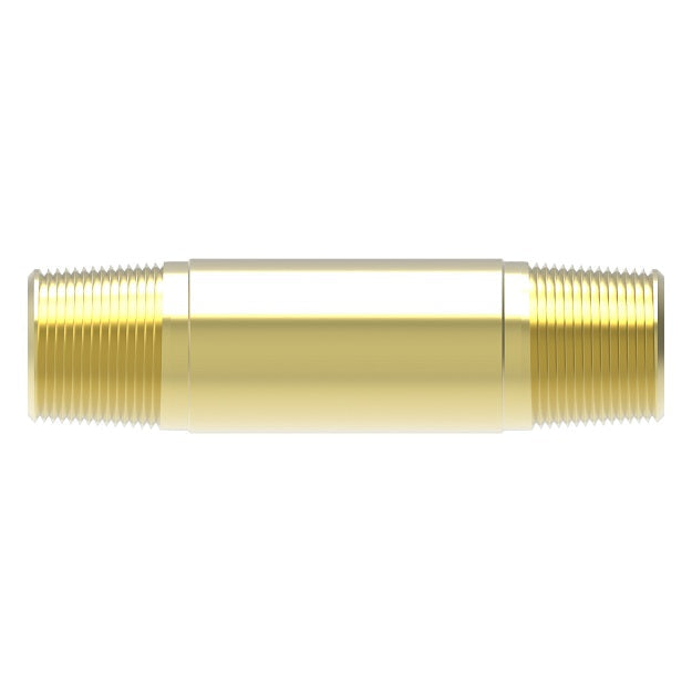 3329X12 by Danfoss | Pipe Adapter | Long Nipple | 3/4" Male Pipe x 3/4" Male Pipe | 2.50" Length | Brass
