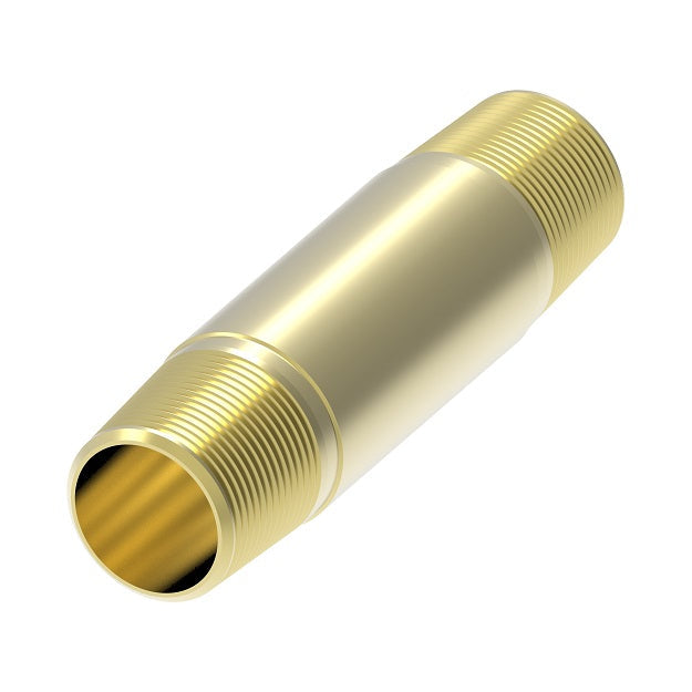 3328X4 by Danfoss | Pipe Adapter | Long Nipple | 1/4" Male Pipe x 1/4" Male Pipe | 2.00" Length | Brass