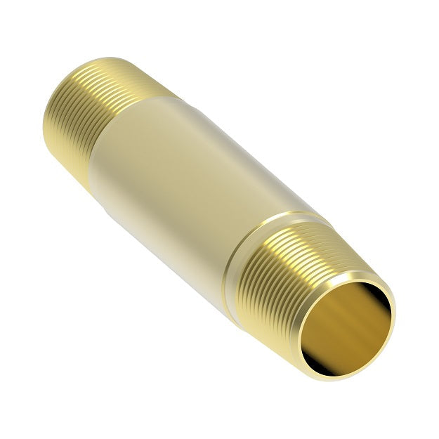 3329X6 by Danfoss | Pipe Adapter | Long Nipple | 3/8" Male Pipe x 3/8" Male Pipe | 2.50" Length | Brass