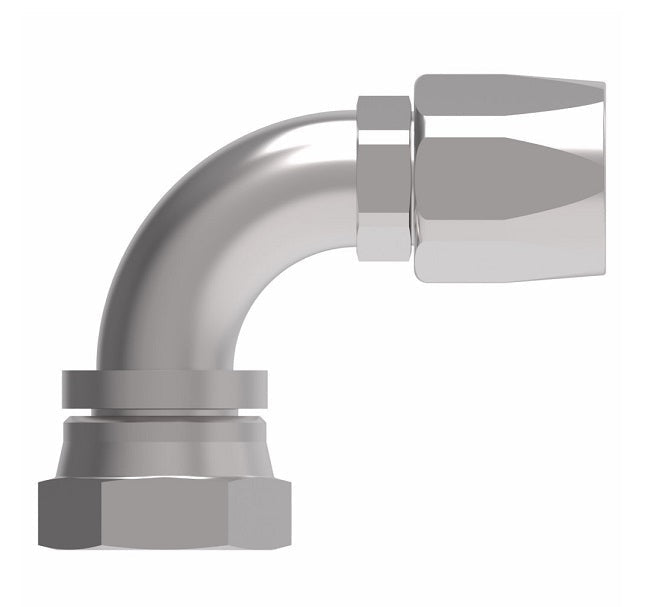 EJ5360-1616S by Danfoss | Female 37° JIC swivel 90° Tube Elbow Field Attachable Fitting | FC800 EverCool | -16 Female 37° JIC swivel x -16 Reusable Hose End | Steel