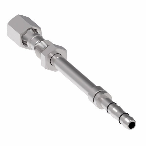 EJ3809-06-0810S E-Z Clip System by Danfoss | Compression Fitting | A/C Refrigeration Fitting | -08 Compression x -10 Hose Barb | Steel