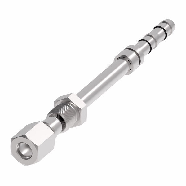 EJ3809-08-1012S E-Z Clip System by Danfoss | Compression Fitting | A/C Refrigeration Fitting | -10 Compression x -12 Hose Barb | Steel