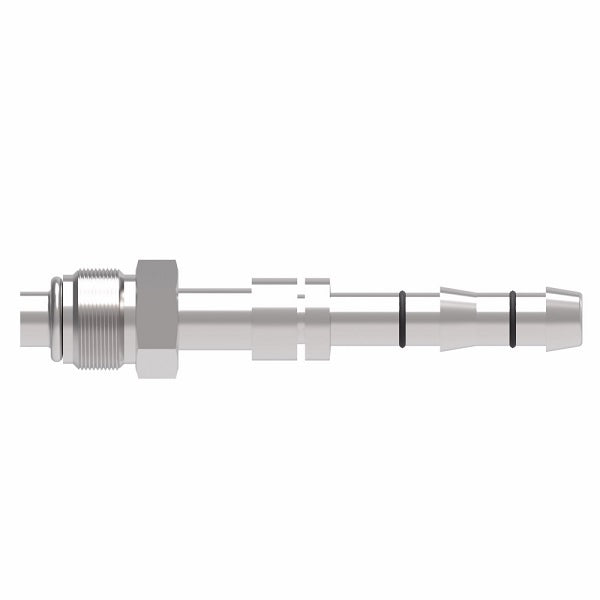 FJ3052-1016S E-Z Clip System by Danfoss | Male O-Ring (Short Pilot) | A/C Refrigeration Fitting | -10 Male O-Ring Short Pilot x -16 Hose Barb | Steel