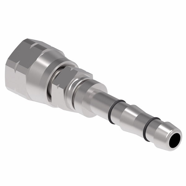 FJ3057-07-1212S E-Z Clip System by Danfoss | Female SAE 45° Flare | A/C Refrigeration Fitting | -12 Female SAE 45° Flare x -12 Hose Barb | Steel