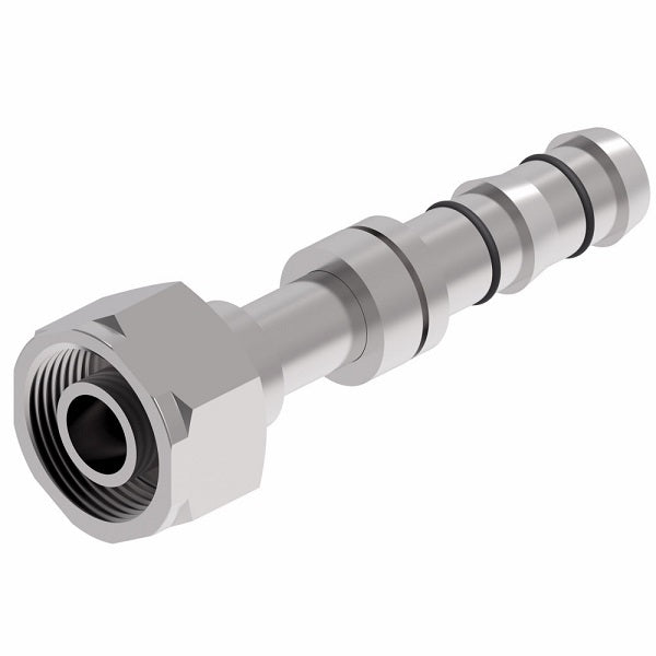 FJ3274-1010S E-Z Clip System by Danfoss | Female Rotalok | A/C Refrigeration Fitting | -10 Female Rotalok x -10 Hose Barb | Steel
