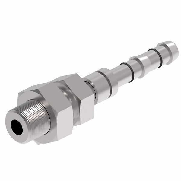 FJ3513-0808S E-Z Clip System by Danfoss | Male O-Ring Pilot Bulkhead | A/C Refrigeration Fitting | -08 Male O-Ring Pilot x -08 Hose Barb | Steel