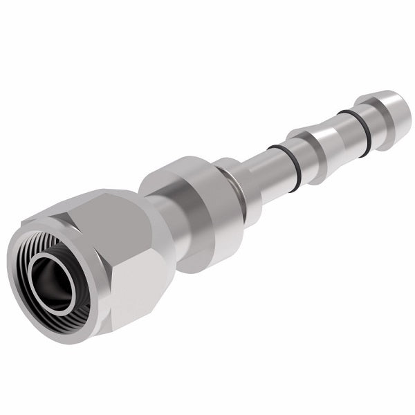 FJ3632-1212S E-Z Clip System by Danfoss | Female O-Ring (Long Pilot) | A/C Refrigeration Fitting | -12 Female O-Ring Long Pilot x -12 Hose Barb | Steel