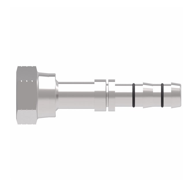 GA23911-6-6 E-Z Clip System by Danfoss | Female ORS Swivel Metric Hex Nut | A/C Refrigeration Fitting | -06 Female O-Ring Face Seal Swivel x -06 Hose Barb | Steel