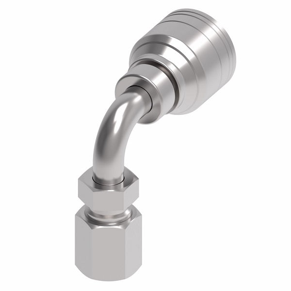 1AA6MTB6 Ermeto by Danfoss | 7000 Series | Flareless Tube 90° Elbow (MTB) TTC Crimp Fitting | -06 Flareless Tube x -06 Hose Barb | Steel