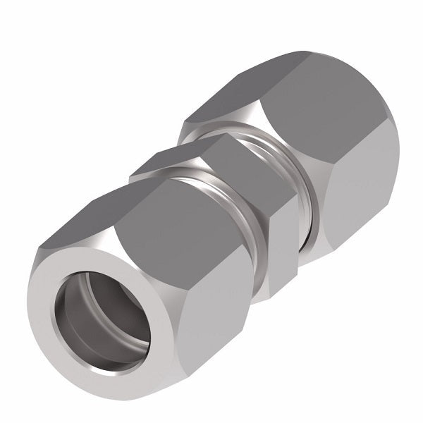 7305X6X4 Ermeto by Danfoss | 7000 Series | Small Hex Union Adapter (1.22" Length) | 3/8" Tube x 3/8" Tube | Steel