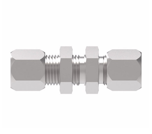 7325X8 Ermeto by Danfoss | 7000 Series | Bulkhead Union Adapter | 1/2" Tube x 1/2" Tube | Steel