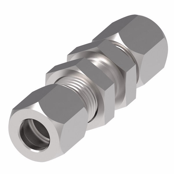 7325X12 Ermeto by Danfoss | 7000 Series | Bulkhead Union Adapter | 3/4" Tube x 3/4" Tube | Steel