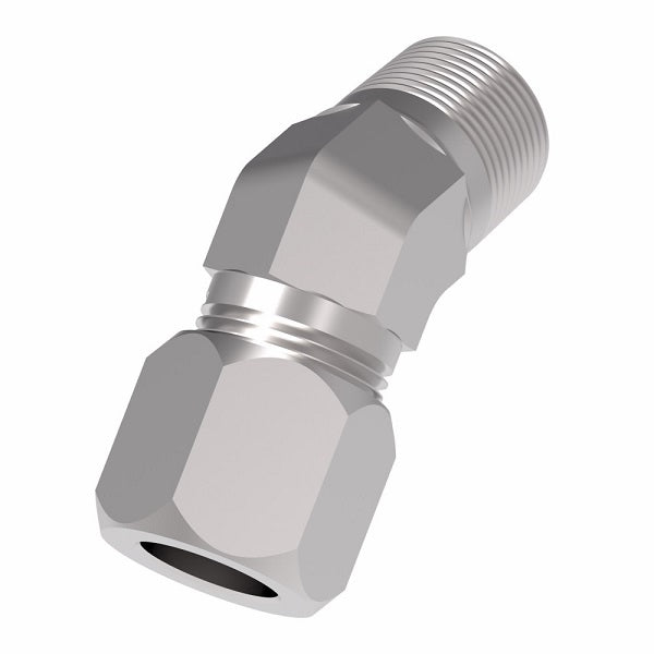 7355X12 Ermeto by Danfoss | 7000 Series | Male 45° Elbow Connector | 3/4" Male NPTF x 3/4" Tube OD | Steel