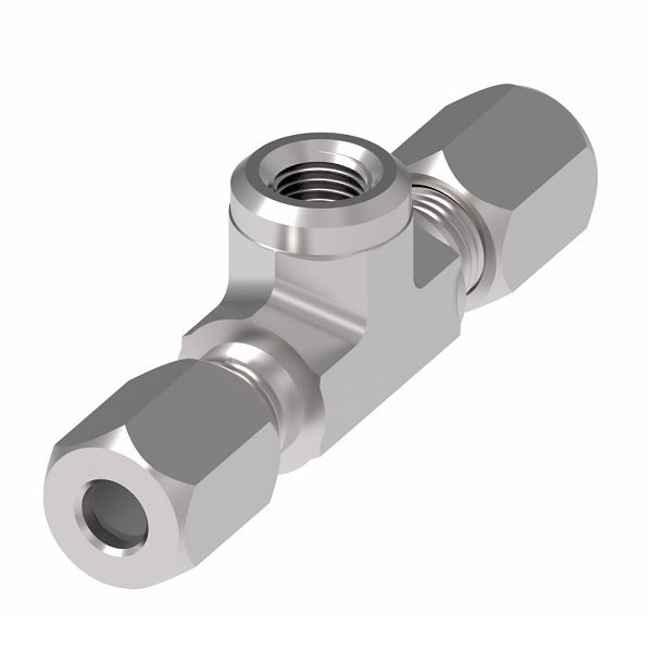 7655X16 Ermeto by Danfoss | 7000 Series | Female Pipe Branch/Tube Tee | 1" Tube OD x 1" Tube OD x 1" Female NPTF | Steel