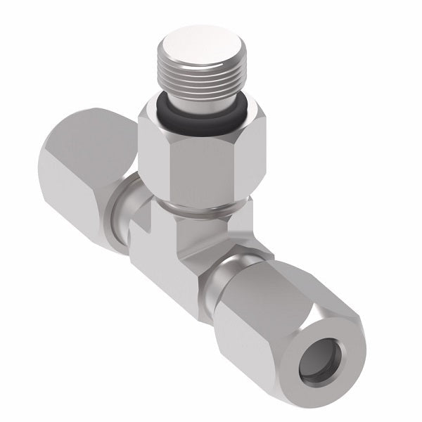 7715X8 Ermeto by Danfoss | 7000 Series | Male ORB Branch/Tube Tee | 3/4" Tube OD x 3/4" Tube OD x 3/4" Male O-Ring Boss | Steel