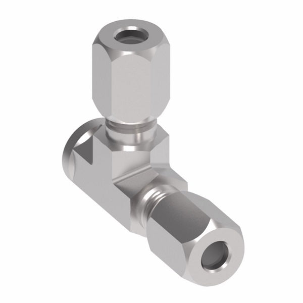 7805X8 Ermeto by Danfoss | 7000 Series | Female NPTF Run/Tube Tee | 1/2" Tube OD x 3/8" Female NPTF x 1/2" Tube OD | Steel