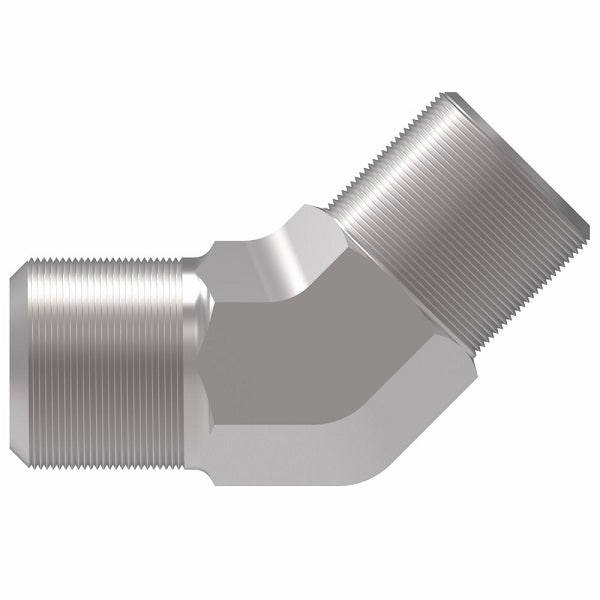 B7355X6 Ermeto by Danfoss | 7000 Series | Male 45° Elbow Connector (Body Only) | 1/4" Male Pipe x 3/8" Tube OD | Steel