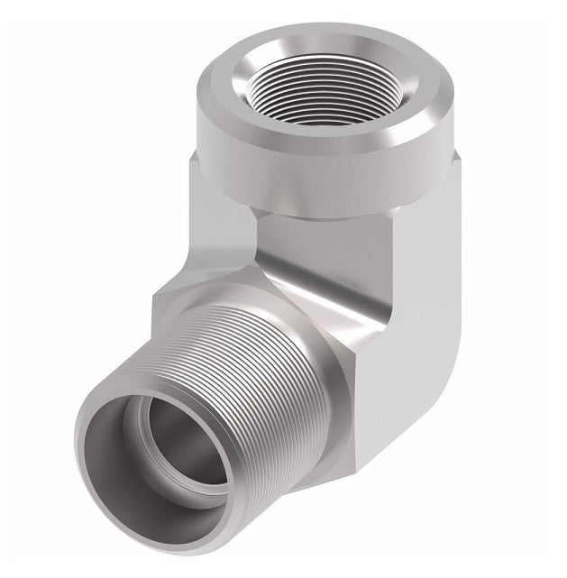 B7455X6 Ermeto by Danfoss | 7000 Series | Female Pipe/Tube 90° Elbow Connector (Body Only) | 1/4" Female NPTF x 3/8" Tube OD | Steel