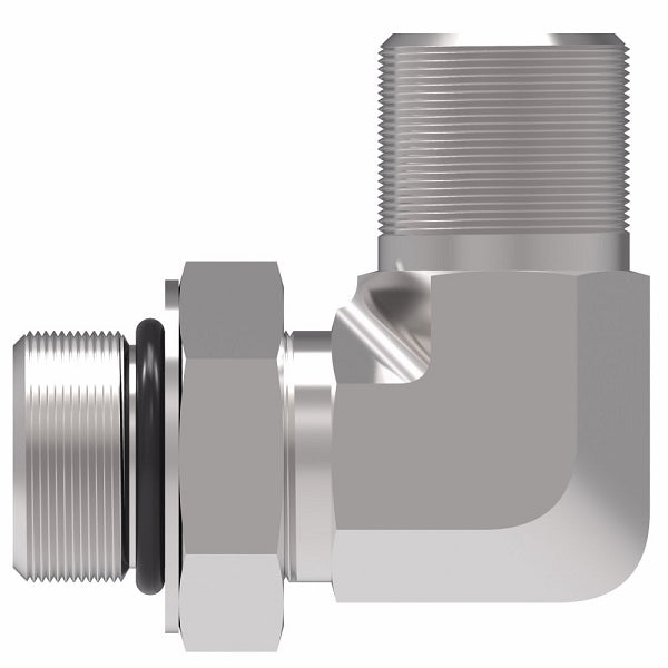 B7515X6 Ermeto by Danfoss | 7000 Series | Straight Thread ORB/Tube 90° Elbow (Body Only) | 3/8" Male O-Ring Boss x 3/8" Tube OD | Steel