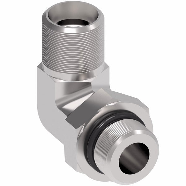 B7515X10 Ermeto by Danfoss | 7000 Series | Straight Thread ORB/Tube 90° Elbow (Body Only) | 5/8" Male O-Ring Boss x 5/8" Tube OD | Steel