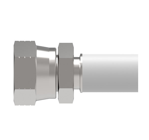 820008-8-316 by Danfoss | Conv-O-Crimp | JIC 37° Swivel Inserts with PTFE Sleeves Installed (Insert Only) | -08 Male Pipe x -08 Hose Barb | 316 Stainless Steel