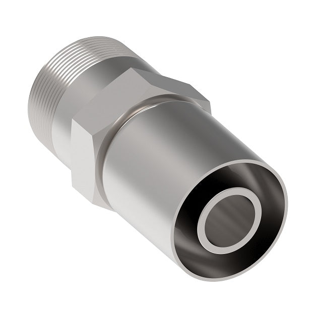 32-132-C by Danfoss | Conv-O-Crimp | Male Pipe Convoluted Hose Fitting | -32 Male Pipe x -32 Hose Barb | Carbon Steel