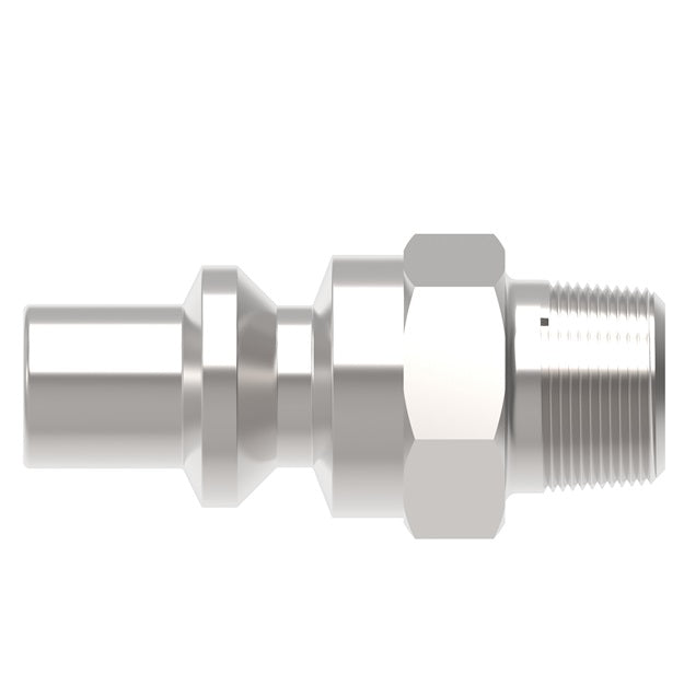 1G1 Hansen® by Danfoss | Pneumatic Quick Disconnect Coupling | 100 Series | 1/8" Male NPTF x 1/4" Body Size | Plug | Brass