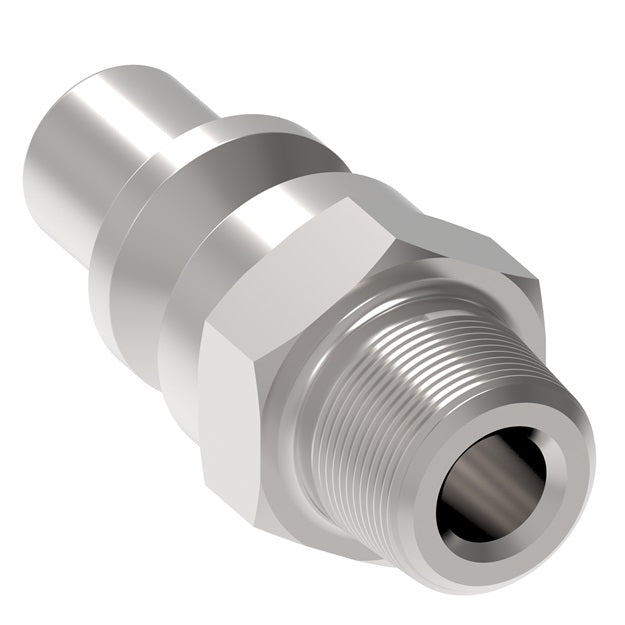 1G1 Hansen® by Danfoss | Pneumatic Quick Disconnect Coupling | 100 Series | 1/8" Male NPTF x 1/4" Body Size | Plug | Brass