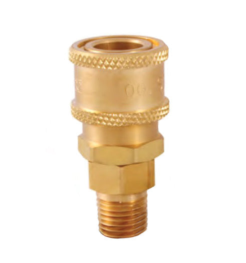 103 Hansen® by Danfoss | Pneumatic Quick Disconnect Coupling | 100 Series | 1/4" Male NPTF x 1/4" Body Size | Socket | Buna-N Seal | Brass