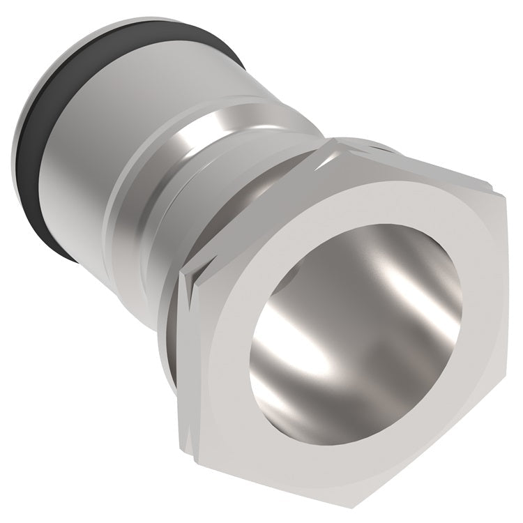 2KGC Hansen® by Danfoss | Food & Beverage Quick Disconnect Coupling | 2HKGL Series | 11/16-18 Female UNF x 1/4" Body Size | Plug for Gas | NBR Seal | Stainless Steel