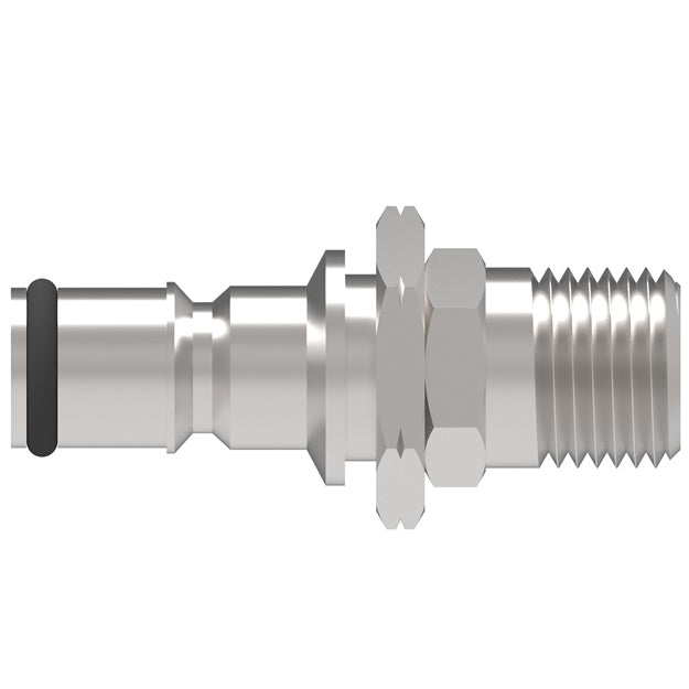 2KGF20 Hansen® by Danfoss | Food & Beverage Quick Disconnect Coupling | 2HKGL Series | 3/8" Male NPT x 1/4" Body Size | Plug for Gas | NBR Seal | Stainless Steel