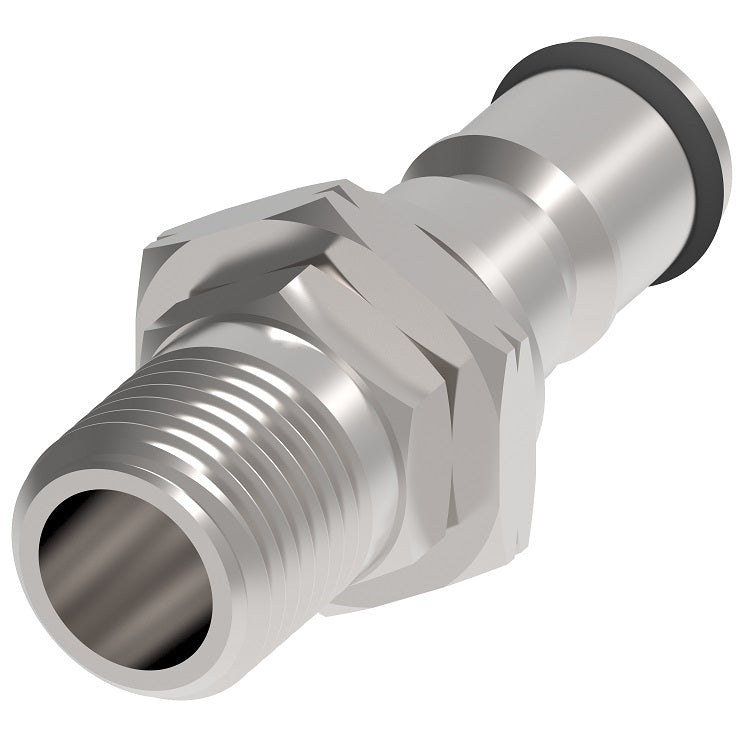 2KILF16 Hansen® by Danfoss | Quick Disconnect Coupling | 2HKIL Series | 1/4" Female NPTF x 1/4" Body Size | Plug | NBR Seal | Stainless Steel