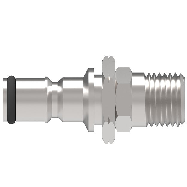 2KILF15 Hansen® by Danfoss | Quick Disconnect Coupling | 2HKIL Series | 1/4" Male NPTF x 1/4" Body Size | Plug | NBR Seal | Stainless Steel