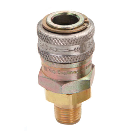 2R25 Hansen® by Danfoss | Pneumatic Quick Disconnect Coupling | 2RL Series | 1/2" Male NPTF x 1/4" Body Size | Socket | Buna-N Seal | Steel