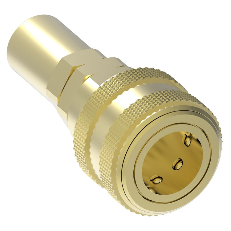4SD11 Hansen® by Danfoss | Pneumatic Quick Disconnect Coupling | 4000 Series | Hose Crimp End | 3/4" Hose OD | 3/8" Hose ID x 3/8" Body Size | Socket | NBR Seal | Brass
