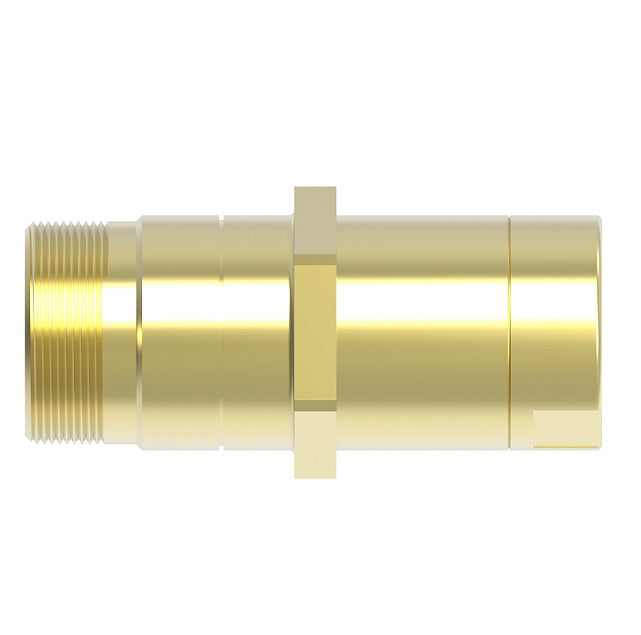 5100-S2-12B Hansen® by Danfoss | Quick Disconnect Coupling | 5100 Series | 3/4" Female NPT x 3/4" Thread to Connect | Plug | NBR Seal | Valved without Flange | Brass