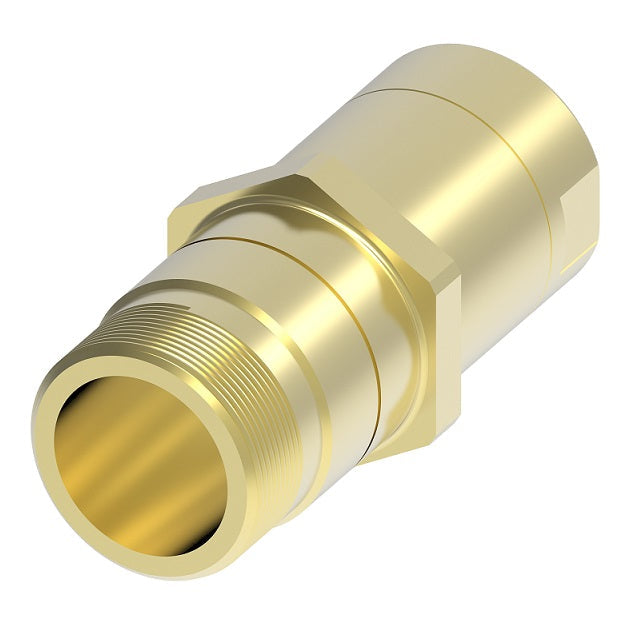 5100-S2-12B Hansen® by Danfoss | Quick Disconnect Coupling | 5100 Series | 3/4" Female NPT x 3/4" Thread to Connect | Plug | NBR Seal | Valved without Flange | Brass