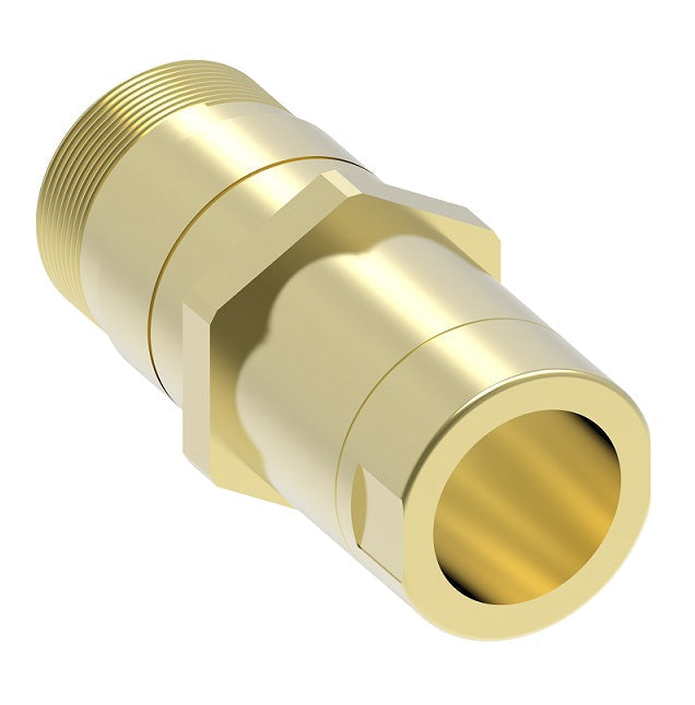 5100-S2-12B Hansen® by Danfoss | Quick Disconnect Coupling | 5100 Series | 3/4" Female NPT x 3/4" Thread to Connect | Plug | NBR Seal | Valved without Flange | Brass